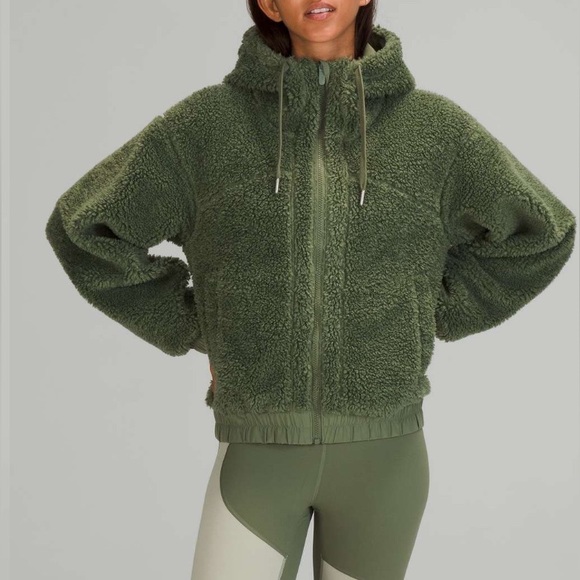 NWOT Lululemon Reversible Fleece Jacket Green Twill
